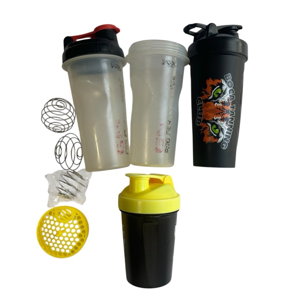 Shaker Bottle Set - Black, Yellow, White